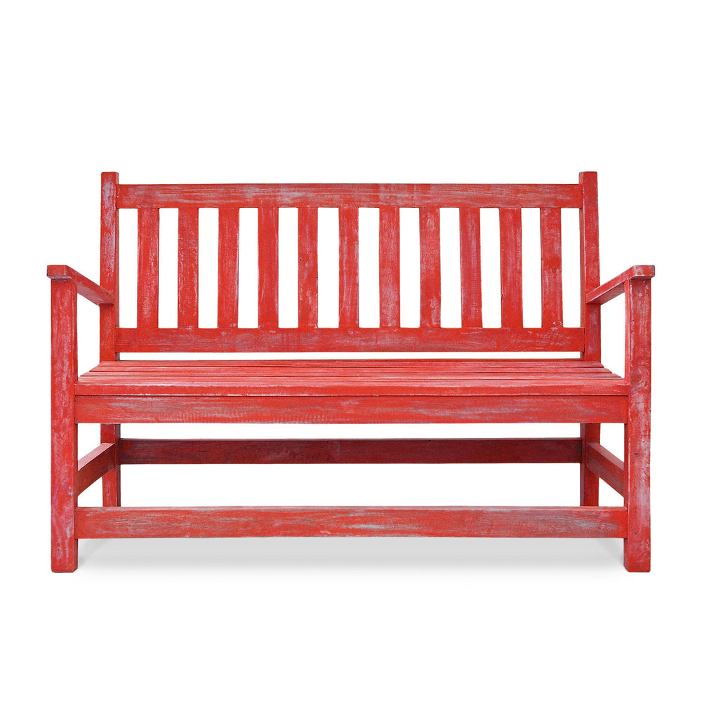 Antique Bench: Red Antique Bench: Red