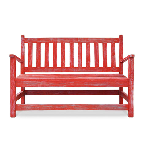 Antique Bench: Red