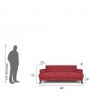 Blanc Antique 3 Seater Sofa: Maroon, Fabric Blanc Antique 3 Seater Sofa: Maroon, Fabric