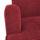 Blanc Antique 3 Seater Sofa: Maroon, Fabric Blanc Antique 3 Seater Sofa: Maroon, Fabric