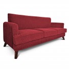 Blanc Antique 3 Seater Sofa: Maroon, Fabric Blanc Antique 3 Seater Sofa: Maroon, Fabric
