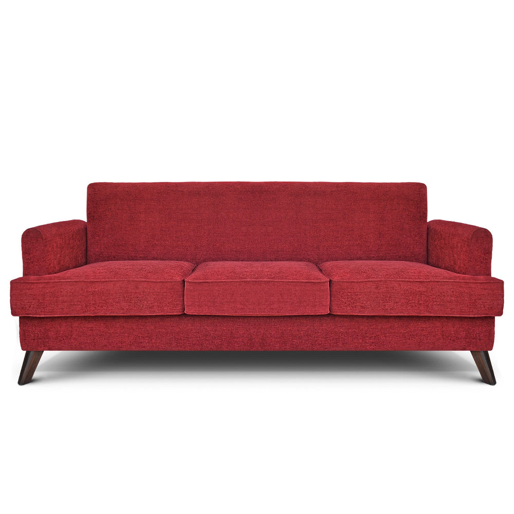 Blanc Antique 3 Seater Sofa: Maroon, Fabric Blanc Antique 3 Seater Sofa: Maroon, Fabric