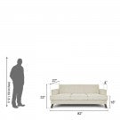 Blanc Antique 3 Seater Sofa: Ivory, Fabric Blanc Antique 3 Seater Sofa: Ivory, Fabric