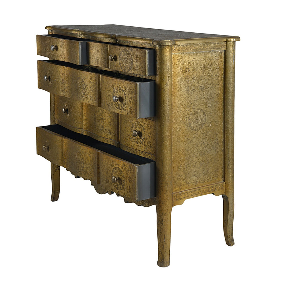 Gold Metal Console, Large Gold Metal Console, Large