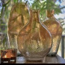 Crackled Amber Glass Vase Crackled Amber Glass Vase