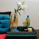 Crackled Oval Glass Vase Crackled Oval Glass Vase