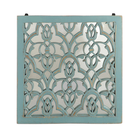 Damask Wall Art: Blue