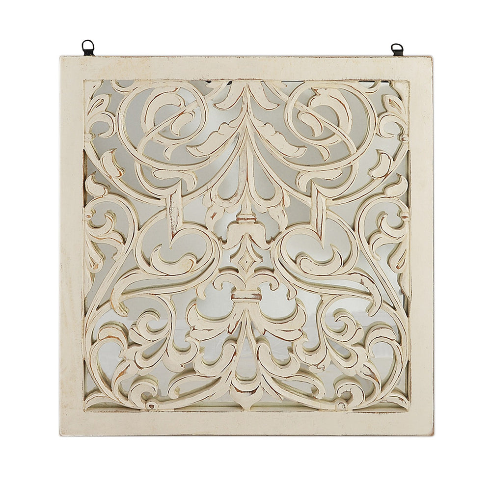 Damask Wall Art: White Damask Wall Art: White