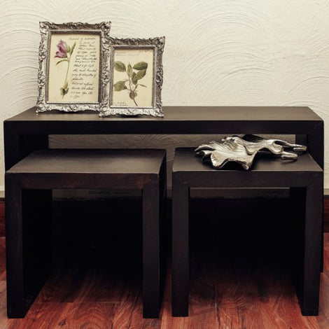 Dark Brown Nesting Table (Set Of 3)