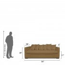 Emelia 3 Seater Sofa: Sand, Fabric Emelia 3 Seater Sofa: Sand, Fabric