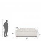 Emelia 3 Seater Sofa: Ivory, Fabric Emelia 3 Seater Sofa: Ivory, Fabric