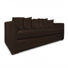 Emelia 3 Seater Sofa: Dark Brown, Fabric Emelia 3 Seater Sofa: Dark Brown, Fabric