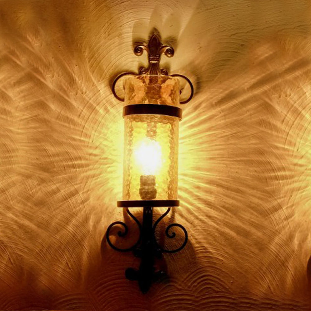 Gold Luster Hammered Glass Wall Light Gold Luster Hammered Glass Wall Light