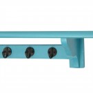 Blue Shelf With Hooks Blue Shelf With Hooks