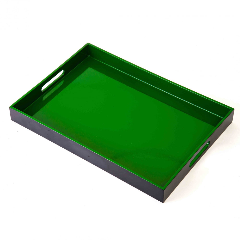 Bamboo Tray: Green & Black Bamboo Tray: Green & Black