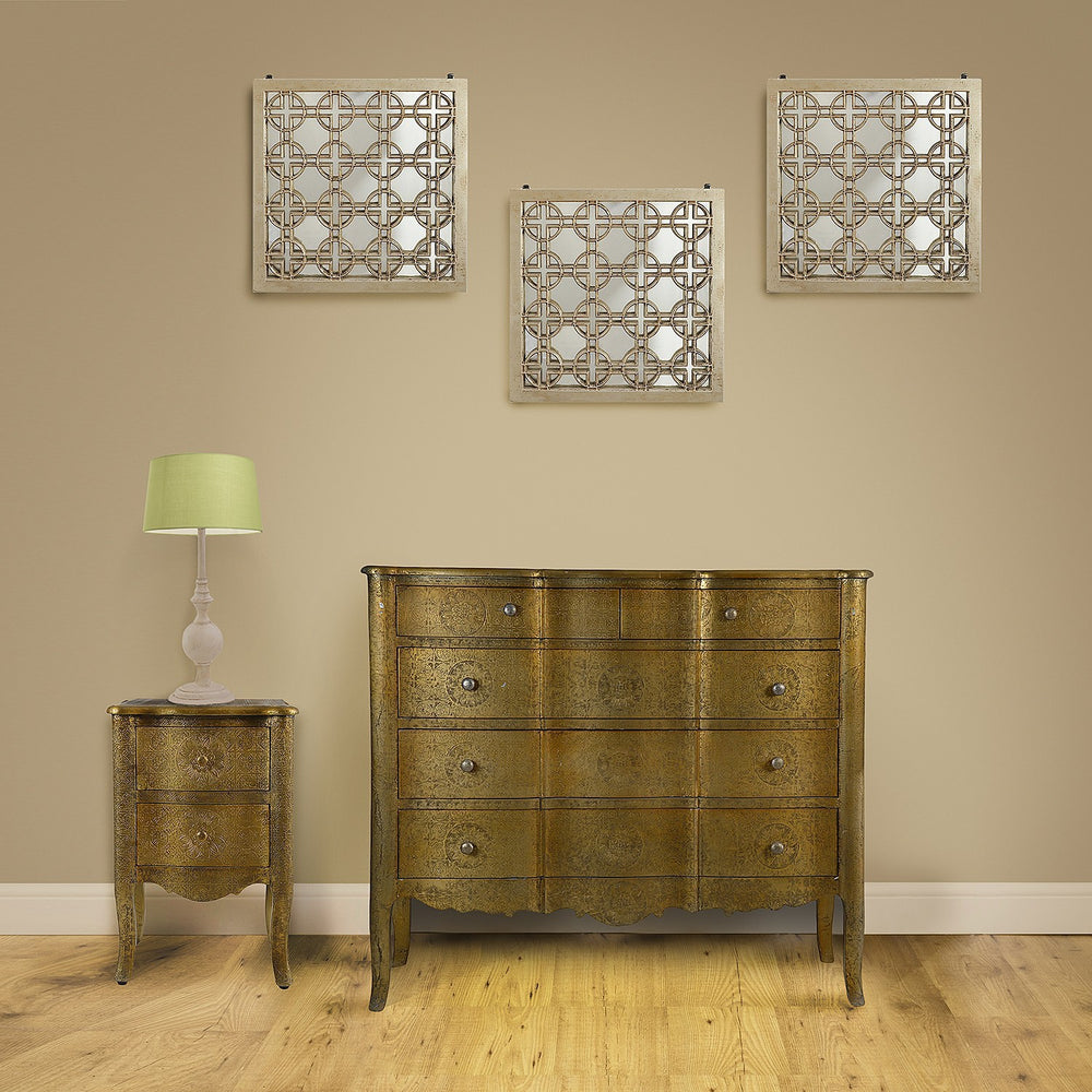 Gold Metal Console, Large Gold Metal Console, Large