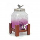 Crimson Mason Jar Glass Dispenser Crimson Mason Jar Glass Dispenser