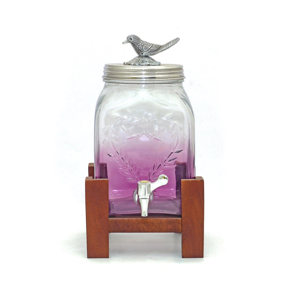 Crimson Mason Jar Glass Dispenser Crimson Mason Jar Glass Dispenser