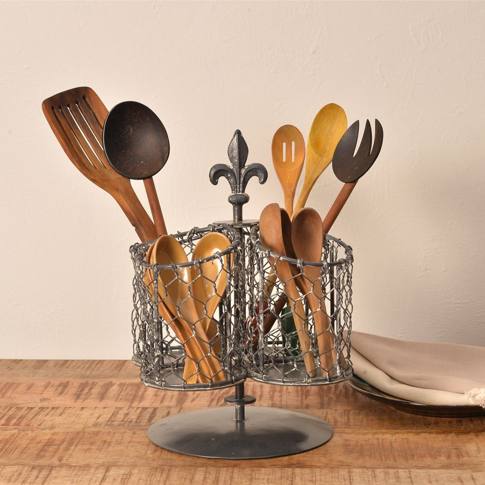 Cutlery Holder: Washed Grey Cutlery Holder: Washed Grey