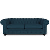 Rathburn Chesterfield 3 Seater Sofa: Burnt Blue, Fabric