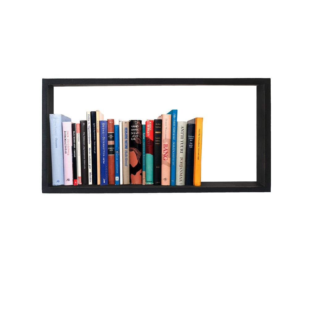 Rectangular Black Wooden Shelf Rectangular Black Wooden Shelf