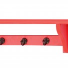 Red Shelf With Hooks Red Shelf With Hooks