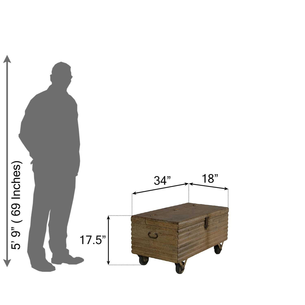 Ribbed Trunk With Wheels Ribbed Trunk With Wheels