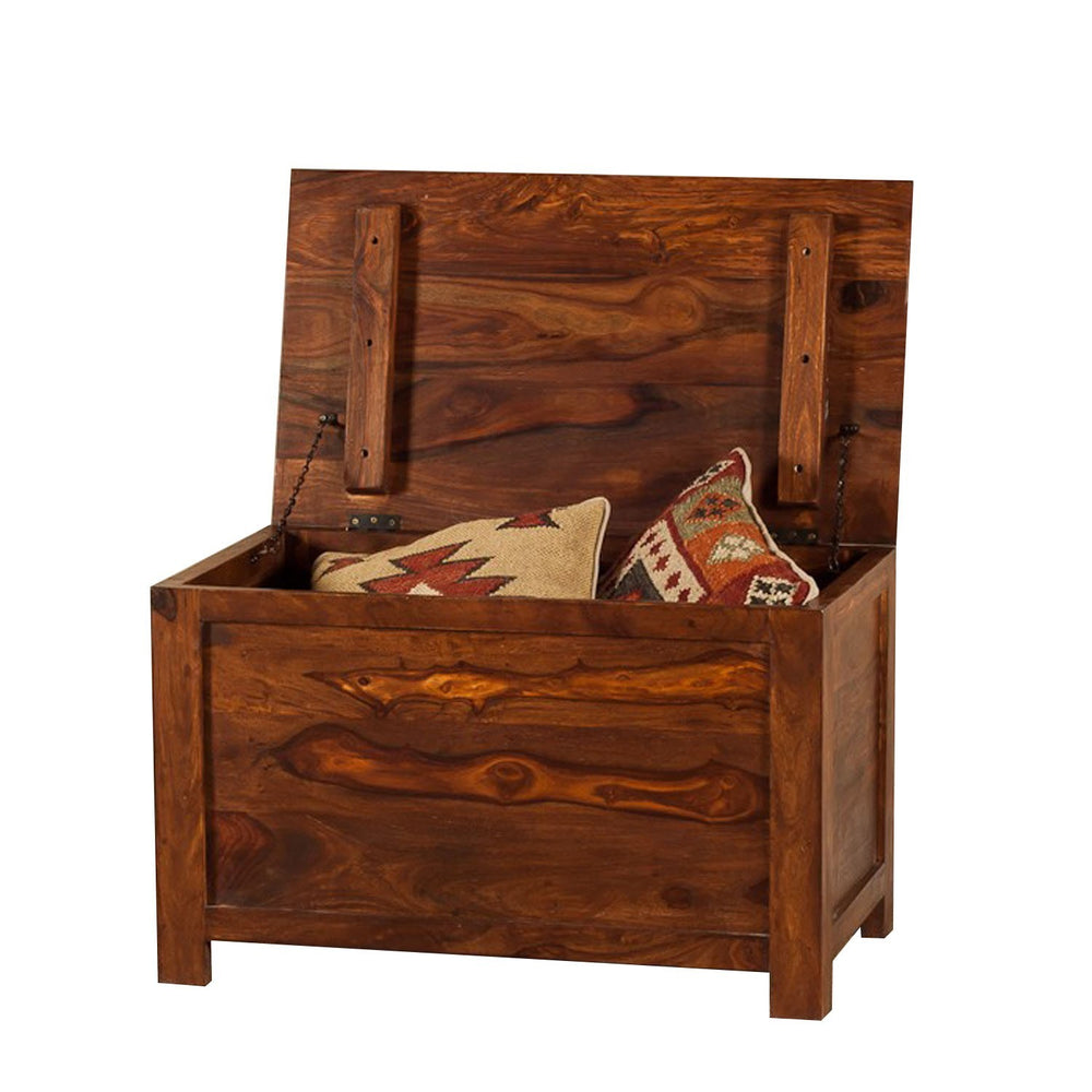 Sheesham Wood Chest Or Trunk, Medium Sheesham Wood Chest Or Trunk, Medium