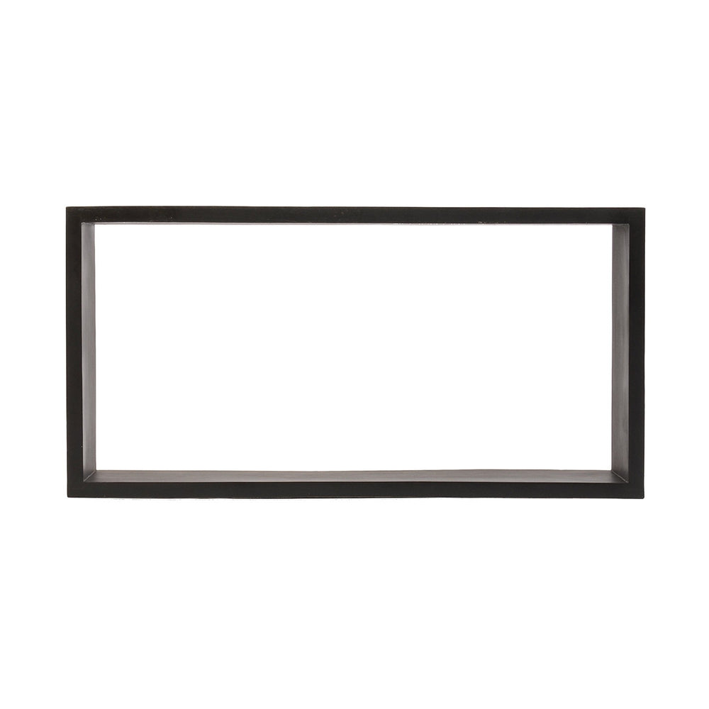 Rectangular Black Wooden Shelf Rectangular Black Wooden Shelf