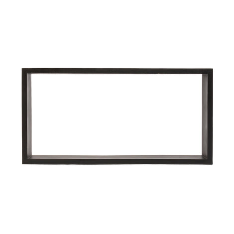 Rectangular Black Wooden Shelf