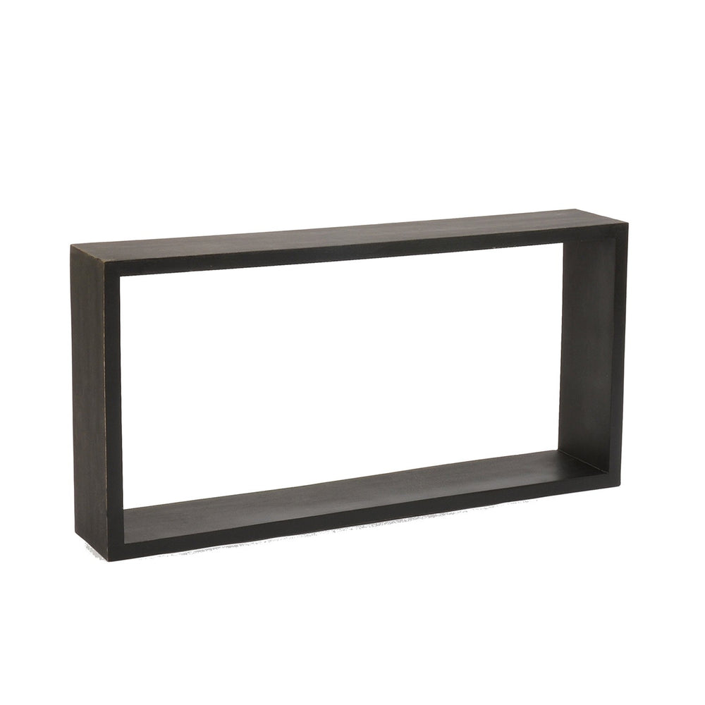 Rectangular Black Wooden Shelf Rectangular Black Wooden Shelf