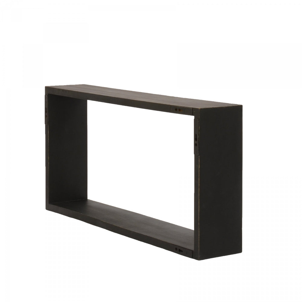 Rectangular Black Wooden Shelf Rectangular Black Wooden Shelf
