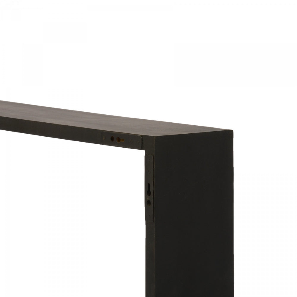 Rectangular Black Wooden Shelf Rectangular Black Wooden Shelf