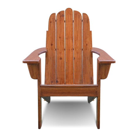 Slated Back Chair: Brown