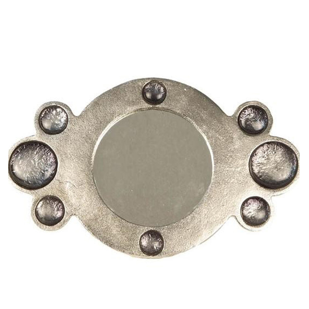 Antique Table Mirror With Smoked Beads Antique Table Mirror With Smoked Beads