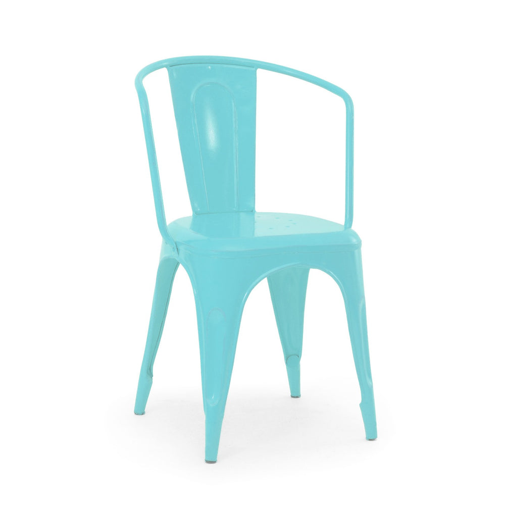 Tolix Wide Back Chair: Light Blue Tolix Wide Back Chair: Light Blue