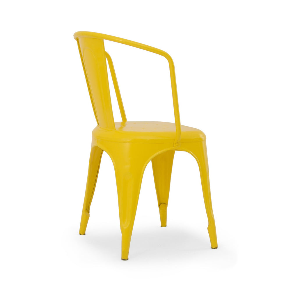 Tolix Wide Back Chair: Yellow Tolix Wide Back Chair: Yellow