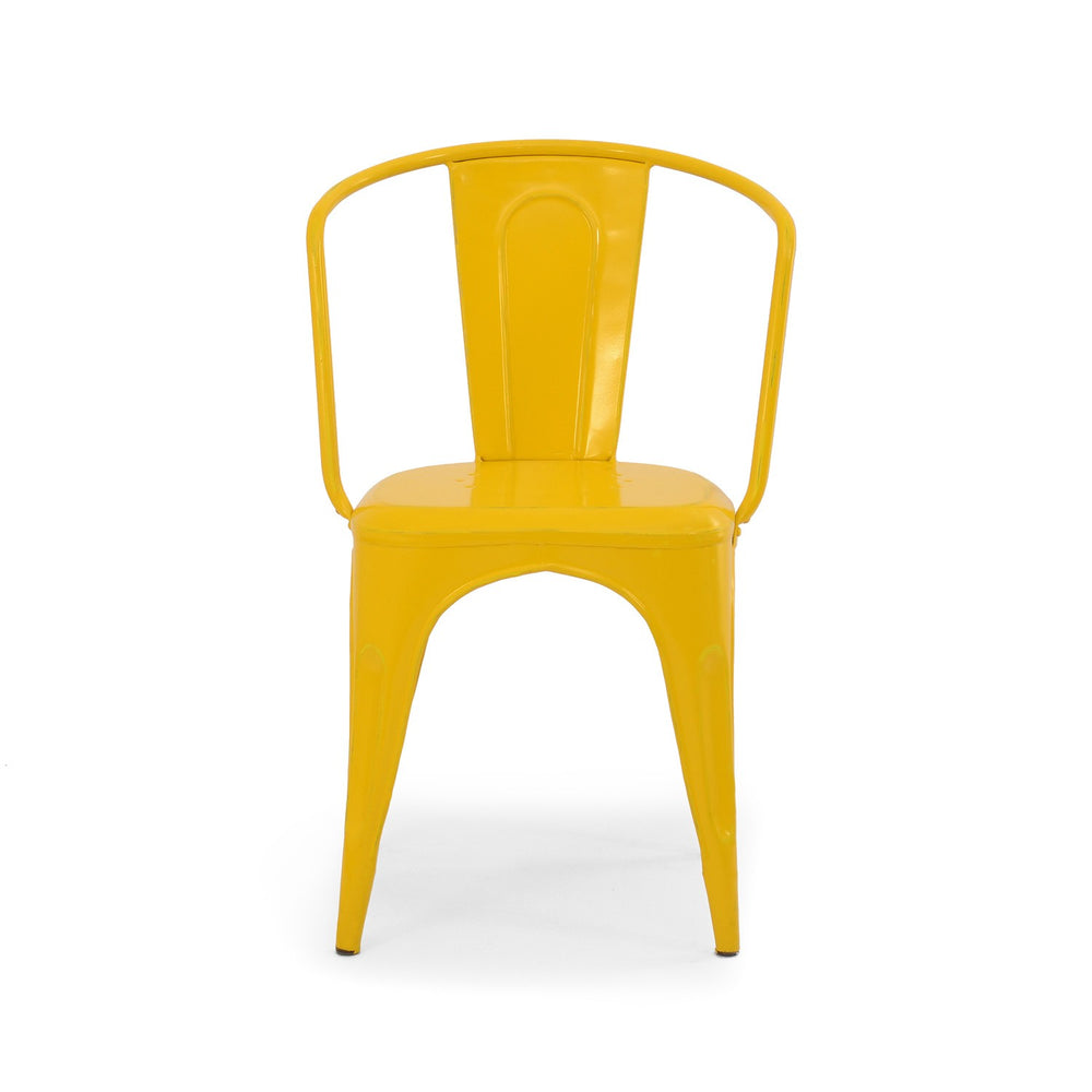 Tolix Wide Back Chair: Yellow Tolix Wide Back Chair: Yellow