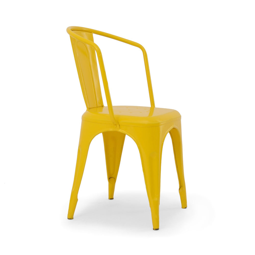 Tolix Wide Back Chair: Yellow Tolix Wide Back Chair: Yellow