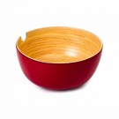Bamboo Salad Bowl: Red Bamboo Salad Bowl: Red