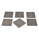 Brass Coasters: Silver Finish (Set Of 6) Brass Coasters: Silver Finish (Set Of 6)
