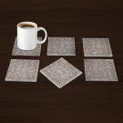 Brass Coasters: Silver Finish (Set Of 6) Brass Coasters: Silver Finish (Set Of 6)