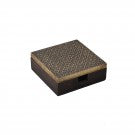Dark Brown Brass Coasters With Box Dark Brown Brass Coasters With Box