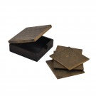 Flower Brass Coasters With Box Flower Brass Coasters With Box