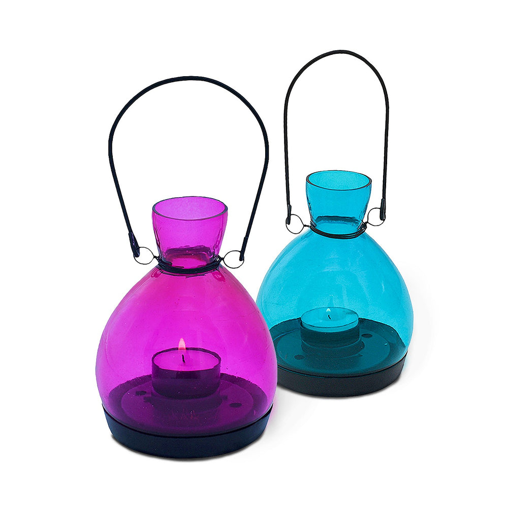 Mini Lanterns: Pink & Blue (Set Of 2) Mini Lanterns: Pink & Blue (Set Of 2)