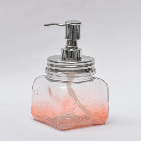 Rosy Red Soap Glass Dispenser
