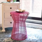 Iron Mesh Table: Pink Iron Mesh Table: Pink