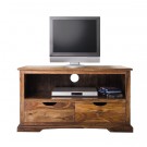 Sheesham Wood Plasma TV Stand With 2 Drawers Sheesham Wood Plasma TV Stand With 2 Drawers