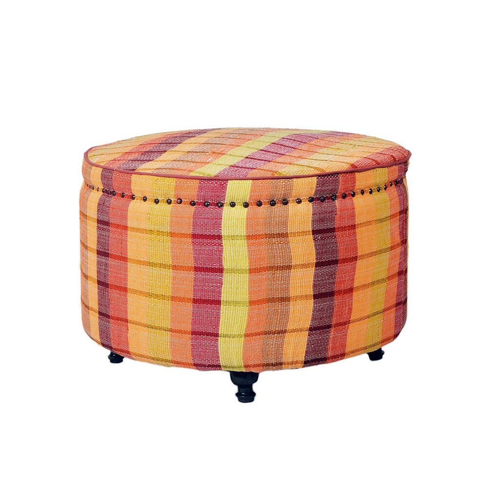 Round Wooden Ottoman Round Wooden Ottoman