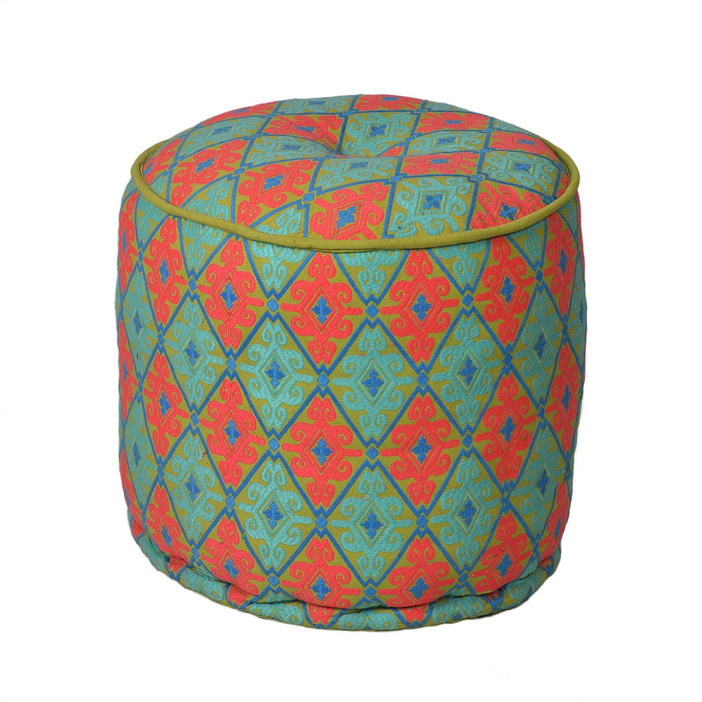 Embroidered Pouffe Embroidered Pouffe